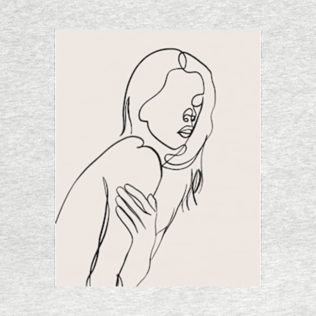 Nude women body one line art by Doodle Intent